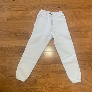 White sweat pants